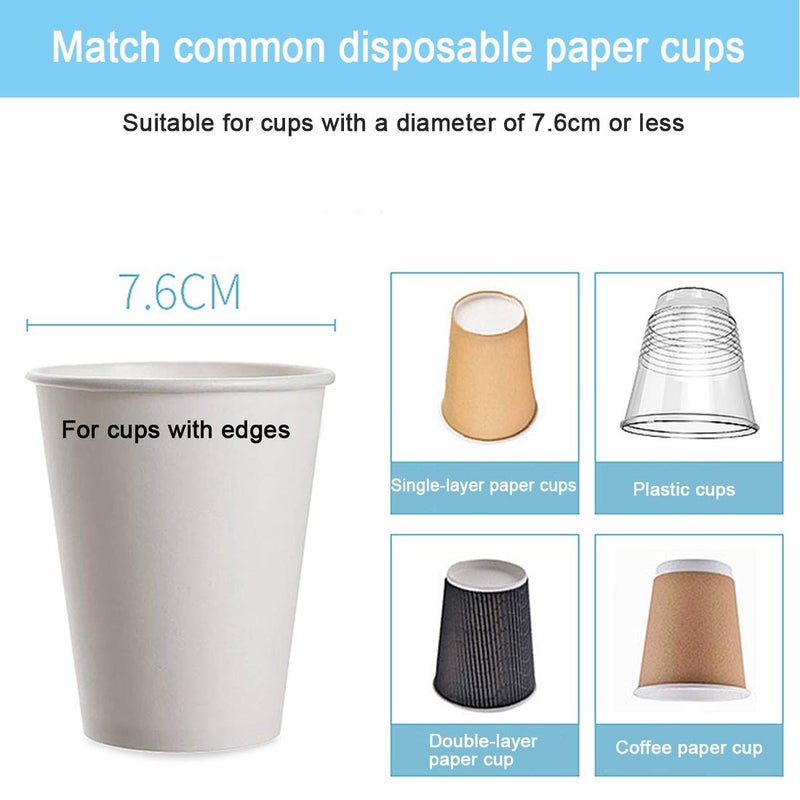Tirifer Cup Dispenser Wall Mounted Plastic Water Dispenser Disposable Cup Holder Rack, Paste or Screw Plate Mountable for Paper Cups Halloween Party Supplies(L, Black) - Image 4
